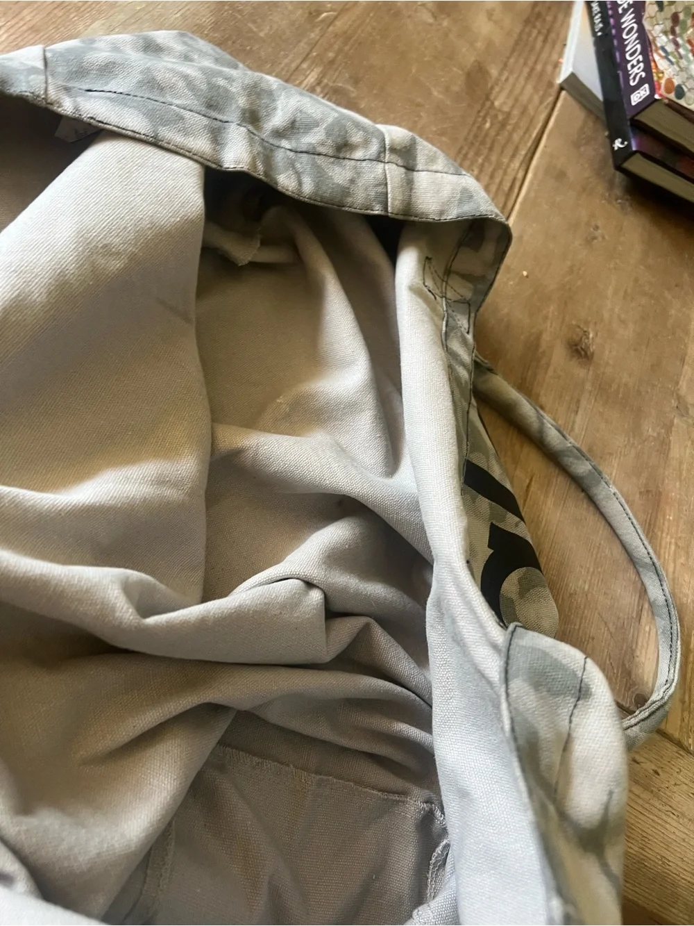 ALO Yoga Grey Tie-Dye Tote Bag with Bold Logo